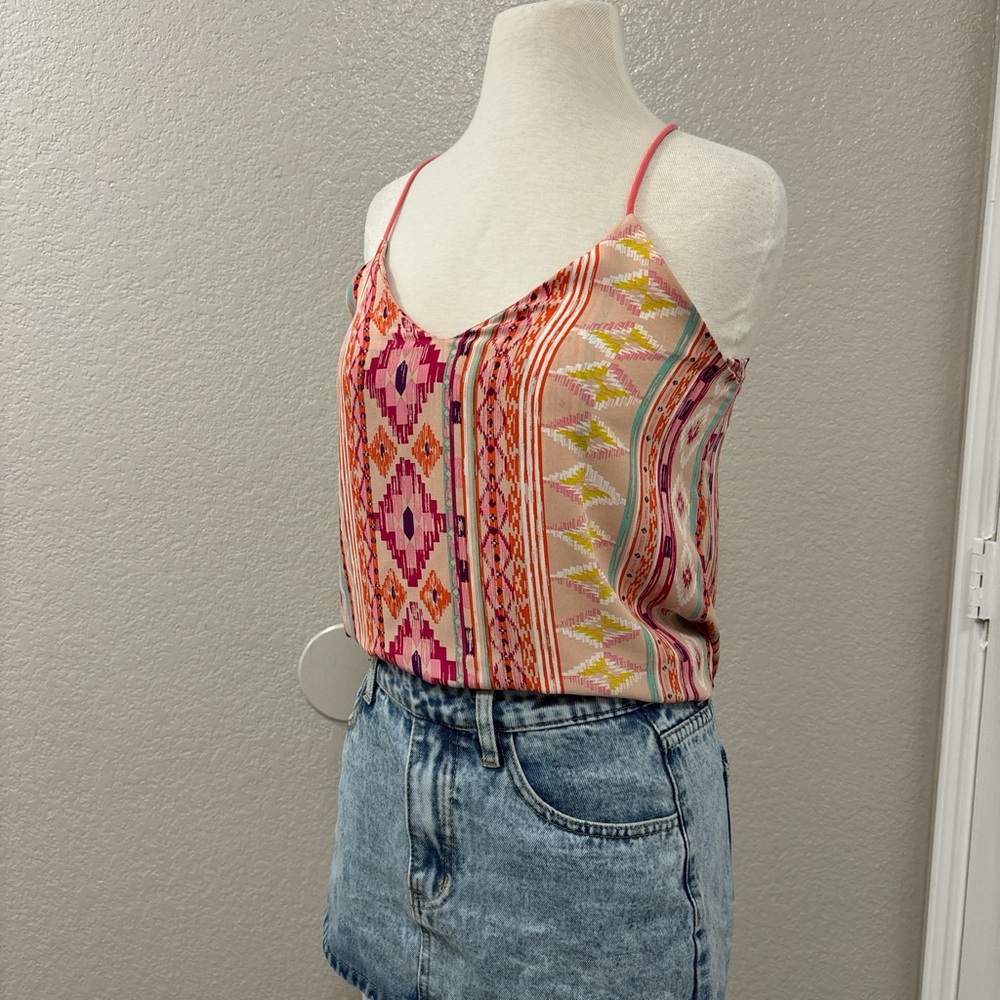 Colorful Geometric Print Women's Top
